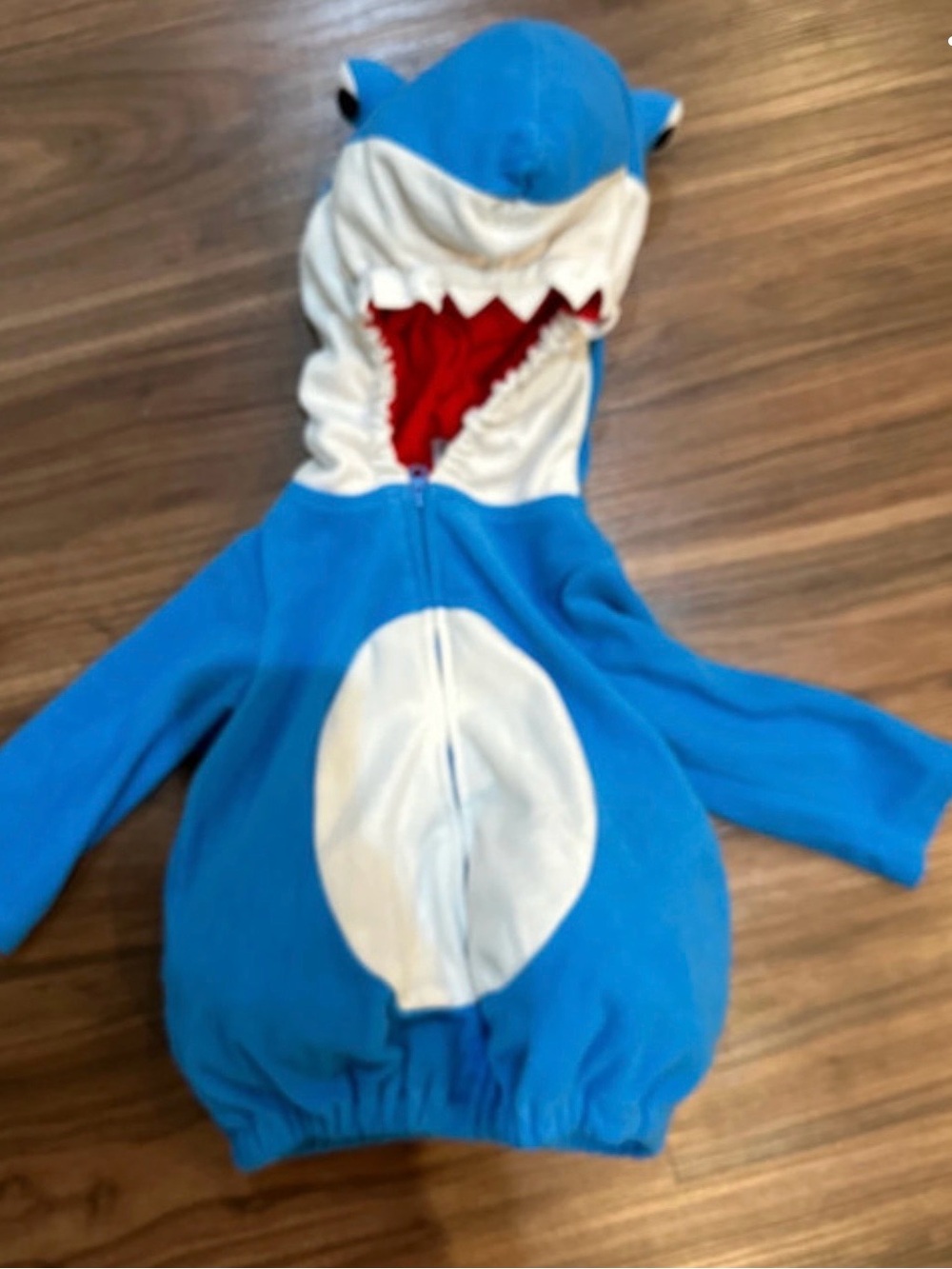 Kids Blue Baby Shark Costume Hoodie - Fun Ocean Dress-Up size 18 months